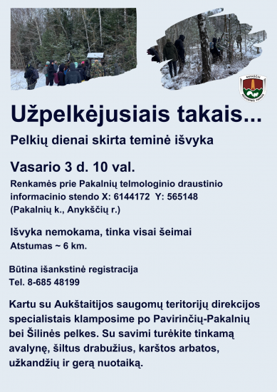 Kviečiame kartu  paklampoti po žiemiškas pelkes!