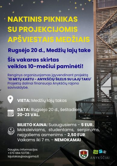 Medžių lajų takui – 10 metų!