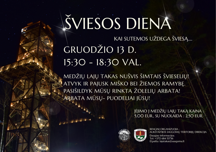 ŠVIESOS DIENA – GRUODŽIO 13 D. MEDŽIŲ LAJŲ TAKE