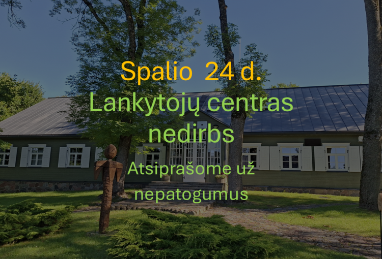 Spalio 24 d. lankytojų centras nedirbs